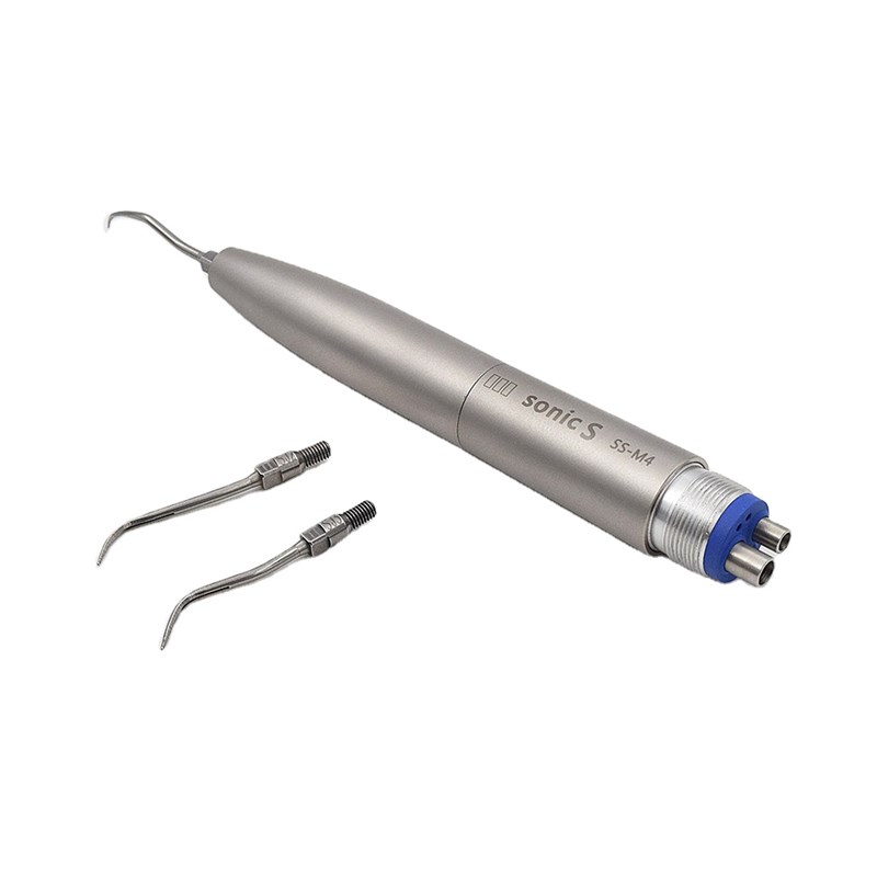 Sonic dental Air Scaler Handpiece 4 Holes Ultrasonic Surgical Instruments With 3 Remover Scaling Tips 