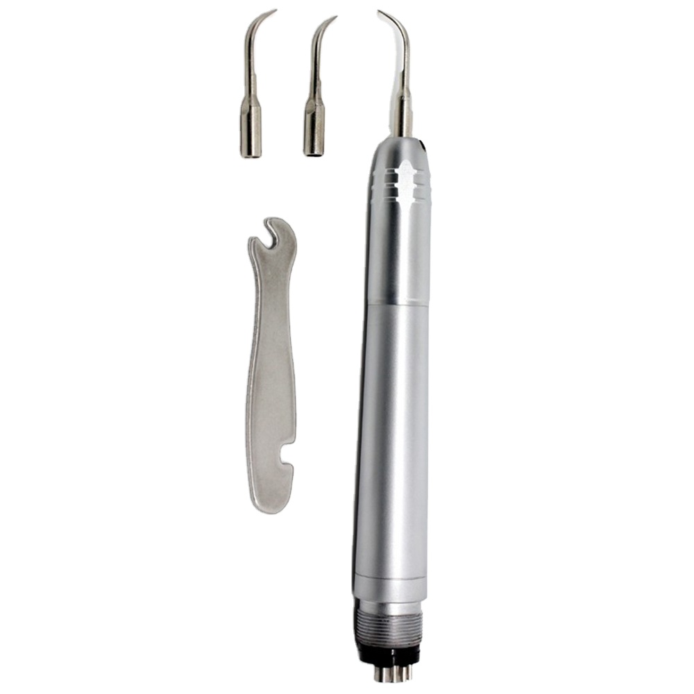 Dental Air Scaler Handpiece Ultrasonic Scaler Handpiece 4 Holes With 3pcs Scaler Tips